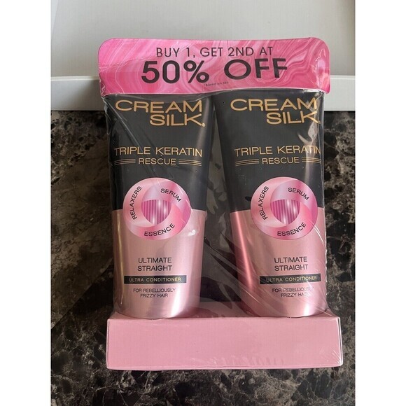 Cream Silk Triple Keratin Rescue Ultra Conditioner For Frezzy Hair Set of 2 - Picture 1 of 5